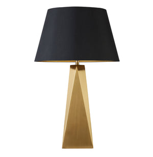 Searchlight Electric Maldon Table Lamp - Gold Metal & Black Shade with Gold Inner 2213GO