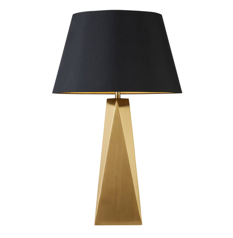Searchlight Electric Maldon Table Lamp - Gold Metal & Black Shade with Gold Inner 2213GO