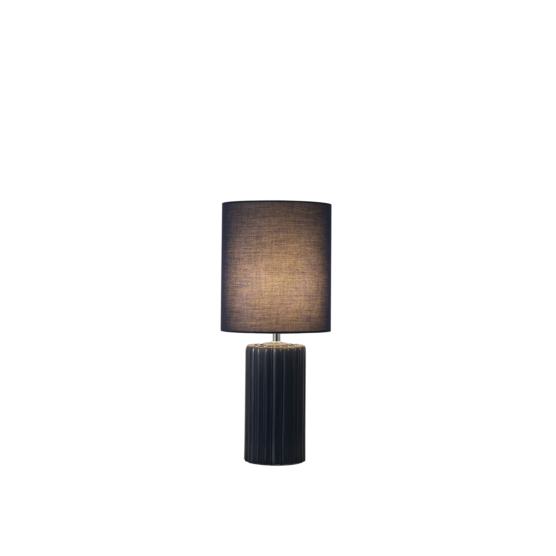 Groove 1Lt Table Lamp, Navy Blue with matching Shade