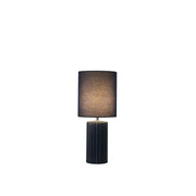 Groove 1Lt Table Lamp, Navy Blue with matching Shade