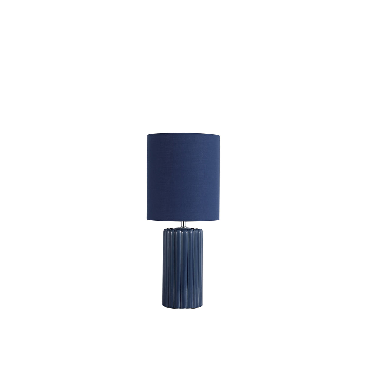 Searchlight Electric Groove 1Lt Table Lamp, Navy Blue with matching Shade 22353AZ