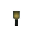 Groove 1Lt Table Lamp, Olive Green with matching Shade
