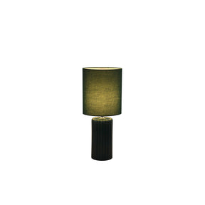 Groove 1Lt Table Lamp, Olive Green with matching Shade
