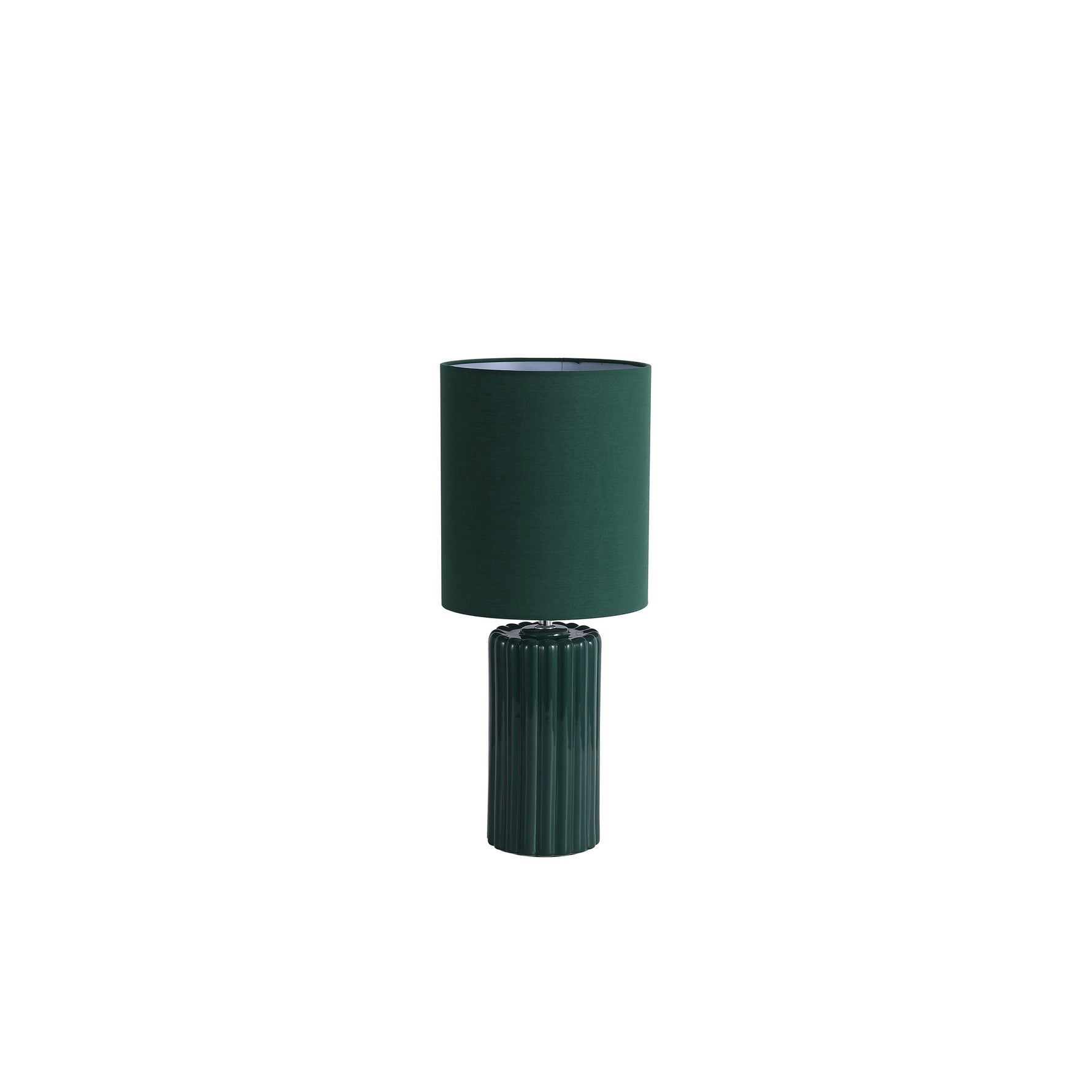 Searchlight Electric Groove 1Lt Table Lamp, Olive Green with matching Shade 22353GR