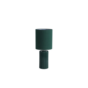Searchlight Electric Groove 1Lt Table Lamp, Olive Green with matching Shade 22353GR