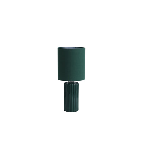 Searchlight Electric Groove 1Lt Table Lamp, Olive Green with matching Shade 22353GR