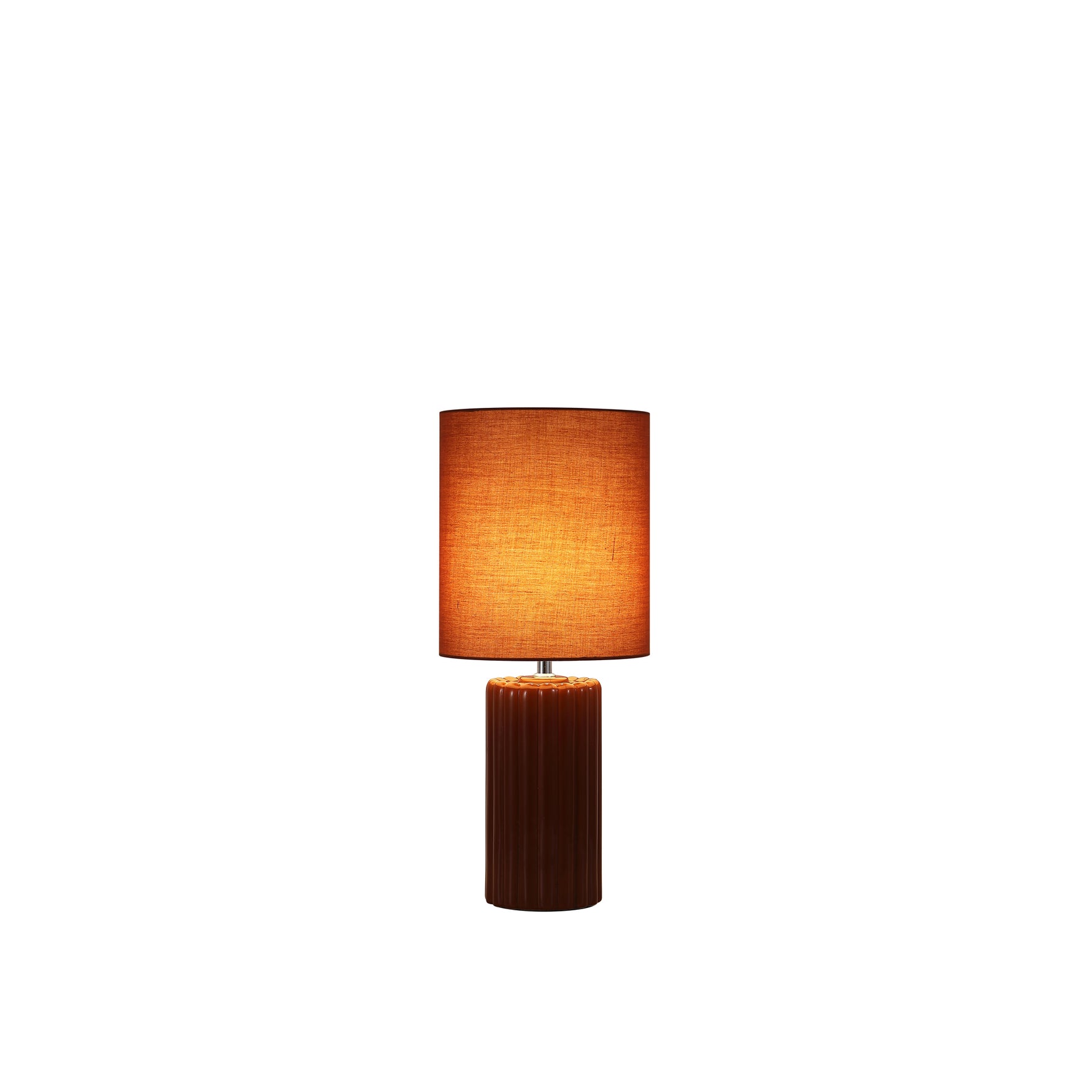 Groove 1Lt Table Lamp, Burnt Orange with matching shade