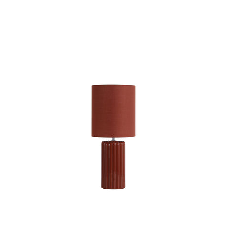 Searchlight Electric Groove 1Lt Table Lamp, Burnt Orange with matching shade 22353OR