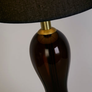 Searchlight Electric Marakesh 1Lt Table Lamp Satin Brass Metal Black Ombre Glass 23186BK
