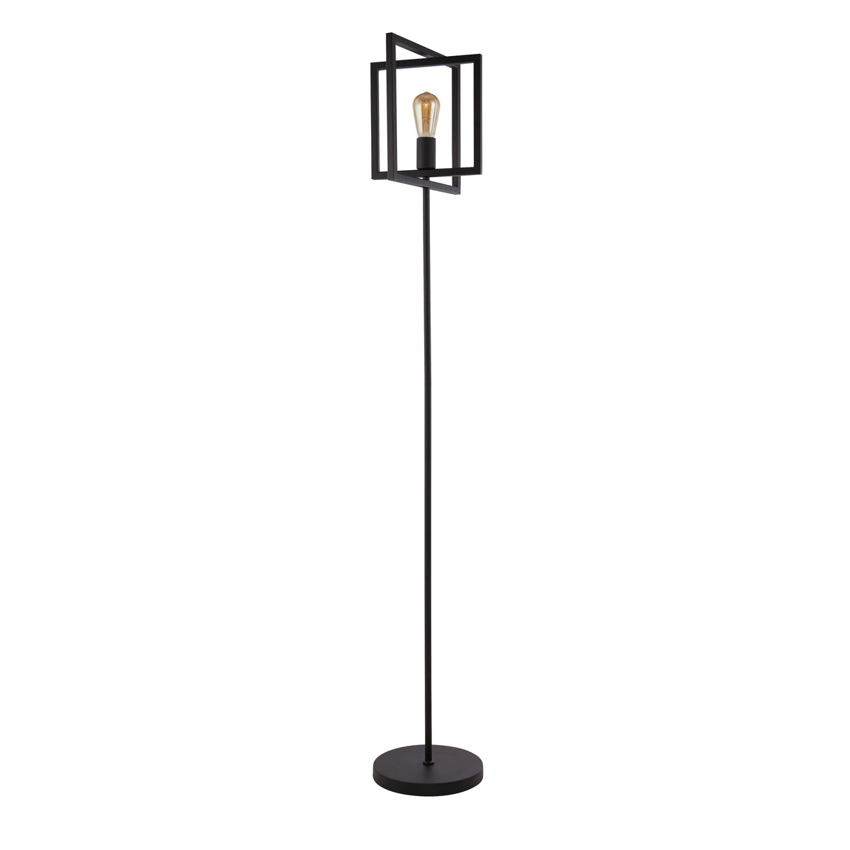 Searchlight Electric Plaza Floor Lamp - Matt Black Metal 23202-1BK