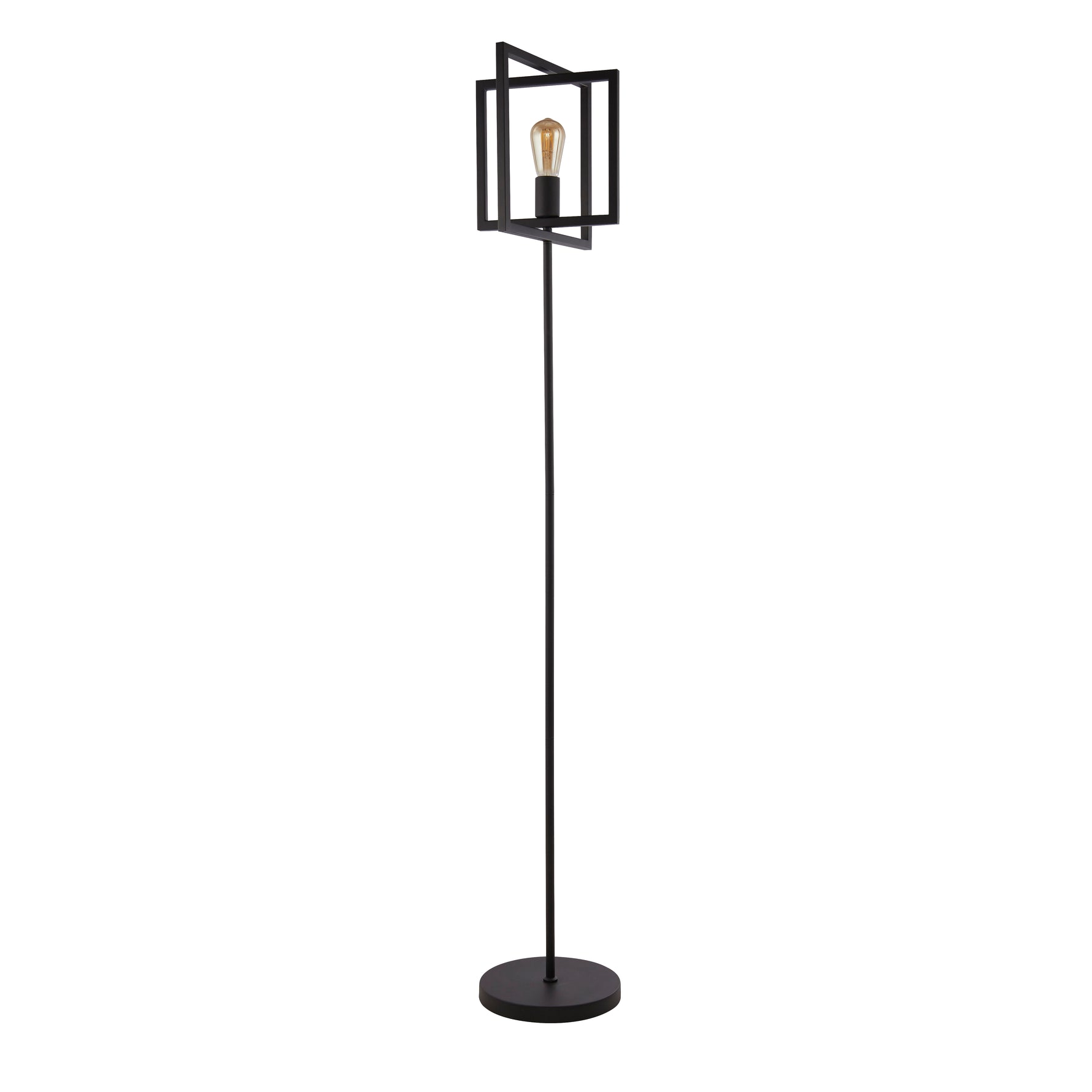 Searchlight Electric Plaza Floor Lamp - Matt Black Metal 23202-1BK
