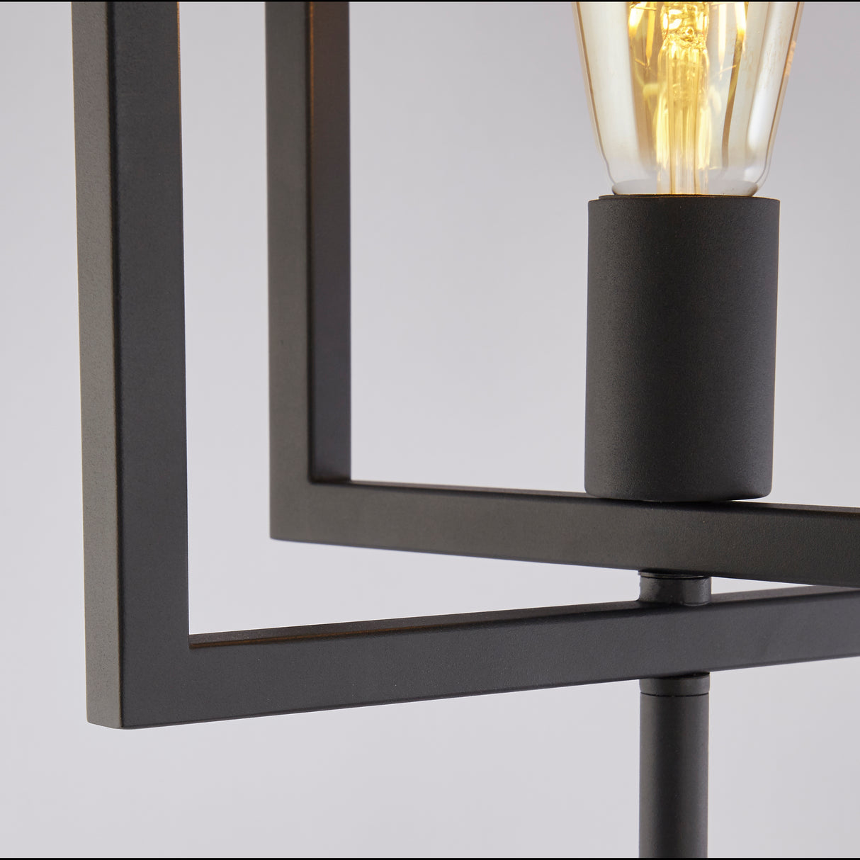 Searchlight Electric Plaza Floor Lamp - Matt Black Metal 23202-1BK