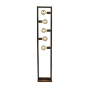 Oblong 5Lt Floor Lamp - Rustic Brown Metal