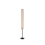 Thread LED Floor Lamp, Gold Mesh and Matt Black Metal