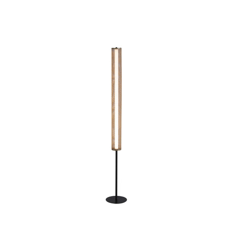 Thread LED Floor Lamp, Gold Mesh and Matt Black Metal