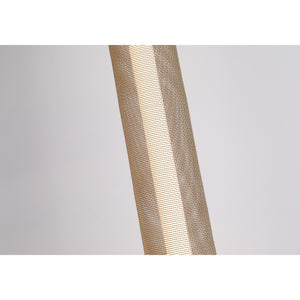 Searchlight Electric Thread LED Floor Lamp, Gold Mesh and Matt Black Metal 25153-1BK