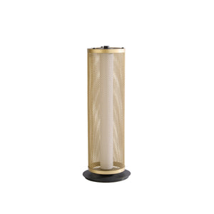 Searchlight Electric Thread LED Table Lamp, Gold Mesh and Matt Black 25154-1BK