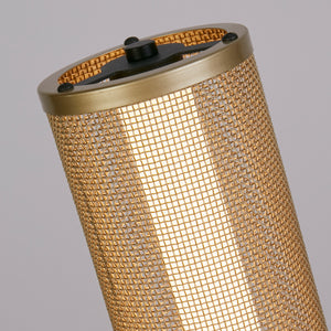 Searchlight Electric Thread LED Table Lamp, Gold Mesh and Matt Black 25154-1BK