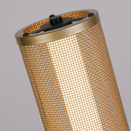 Searchlight Electric Thread LED Table Lamp, Gold Mesh and Matt Black 25154-1BK