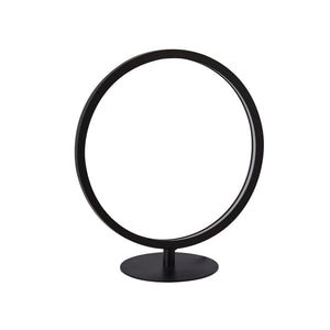 Searchlight Electric Cirque Ring Table Lamp - Black Metal & Opal Silicon 25771-1BK