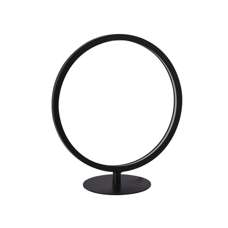 Searchlight Electric Cirque Ring Table Lamp - Black Metal & Opal Silicon 25771-1BK
