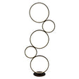 Cirque 5Lt Ring Floor Lamp  - Black Metal & Opal Silicon