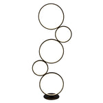 Cirque 5Lt Ring Floor Lamp  - Black Metal & Opal Silicon