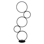 Searchlight Electric Cirque 5Lt Ring Floor Lamp  - Black Metal & Opal Silicon 25771-5BK