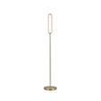 Mod LED Floor Lamp, Satin Brass Metal, Opal Acrylic & Clear
