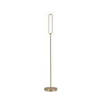 Mod LED Floor Lamp, Satin Brass Metal, Opal Acrylic & Clear