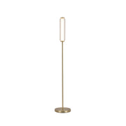 Mod LED Floor Lamp, Satin Brass Metal, Opal Acrylic & Clear