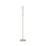 Searchlight Electric Mod LED Floor Lamp, Satin Brass Metal, Opal Acrylic & Clear 26252SB