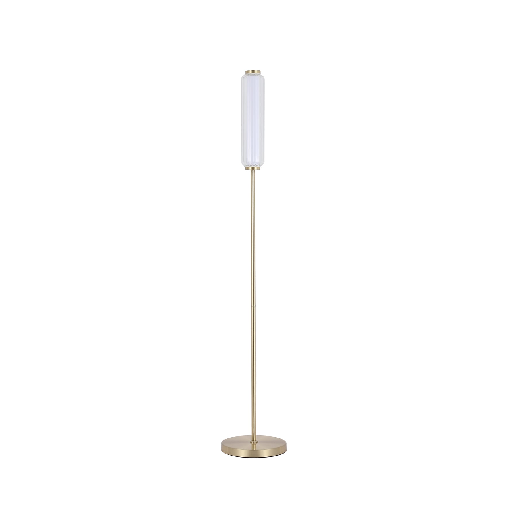 Searchlight Electric Mod LED Floor Lamp, Satin Brass Metal, Opal Acrylic & Clear 26252SB