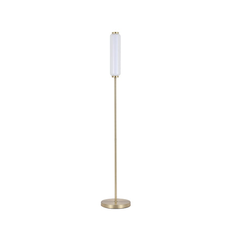 Searchlight Electric Mod LED Floor Lamp, Satin Brass Metal, Opal Acrylic & Clear 26252SB