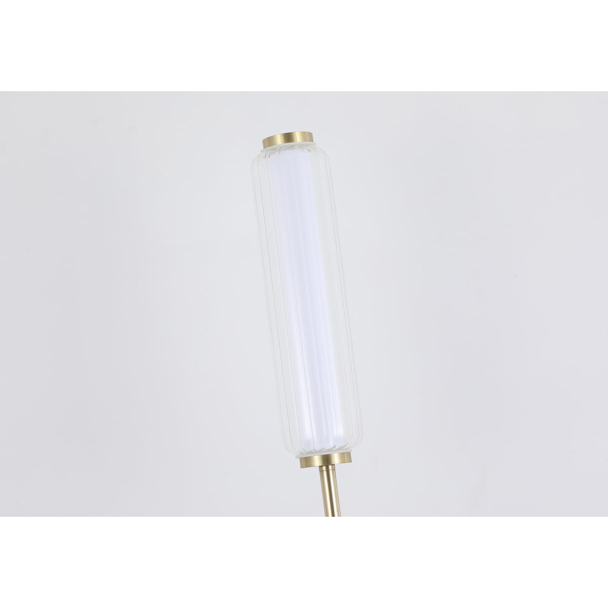 Searchlight Electric Mod LED Floor Lamp, Satin Brass Metal, Opal Acrylic & Clear 26252SB