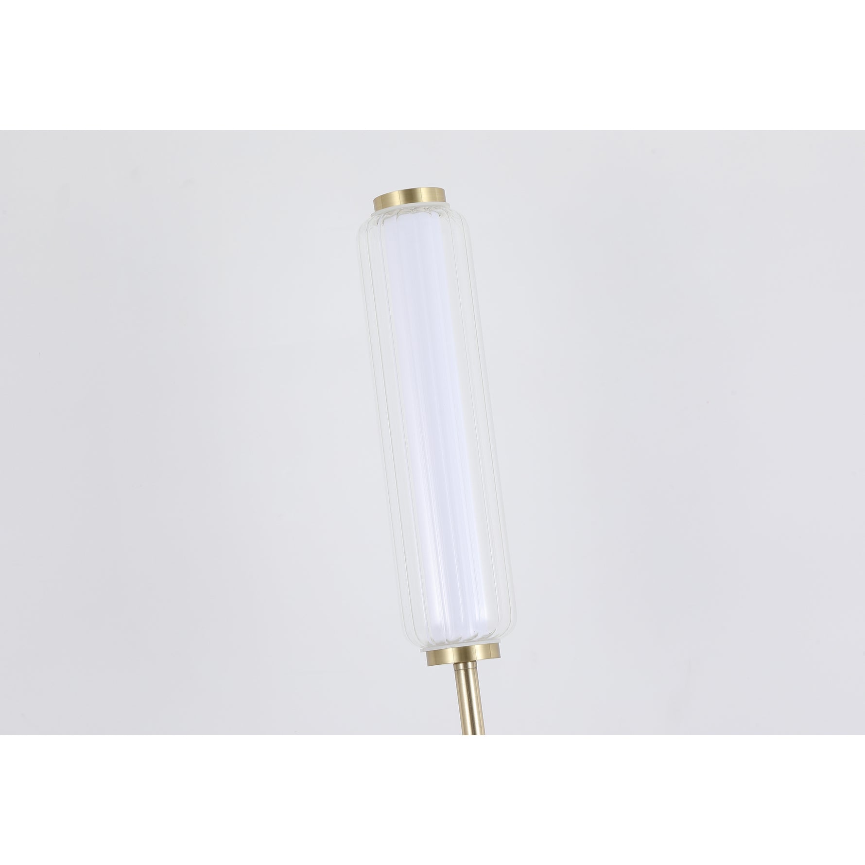 Searchlight Electric Mod LED Floor Lamp, Satin Brass Metal, Opal Acrylic & Clear 26252SB