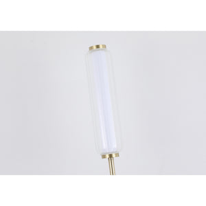 Searchlight Electric Mod LED Floor Lamp, Satin Brass Metal, Opal Acrylic & Clear 26252SB