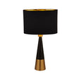 Chloe Table Lamp - Antique Copper & Oval Black Shade