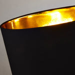 Searchlight Electric Chloe Table Lamp - Antique Copper & Oval Black Shade 2743BGO