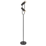 Telescope 2Lt Floor Lamp - Matt Black Metal