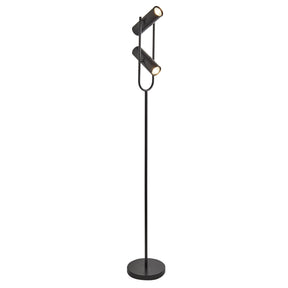 Telescope 2Lt Floor Lamp - Matt Black Metal