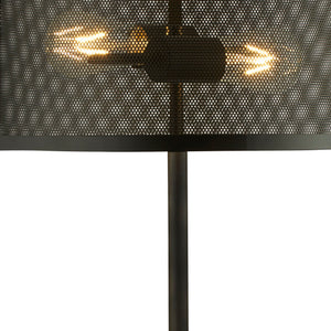 Searchlight Electric Fishnet 2Lt Table Lamp - Matt Black Metal 2822-2BK