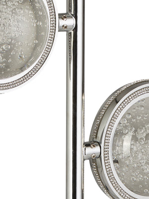 Searchlight Electric Quartz 2Lt Table Lamp - Chrome & Bubble Glass 28701-2CC