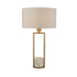 Claire Table Lamp - Gold Metal, White Marble & White Shade