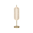Capsule LED Table Lamp, Satin Brass Metal and Acrylic Shade