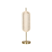 Capsule LED Table Lamp, Satin Brass Metal and Acrylic Shade