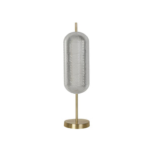 Searchlight Electric Capsule LED Table Lamp, Satin Brass Metal and Acrylic Shade 28805SB