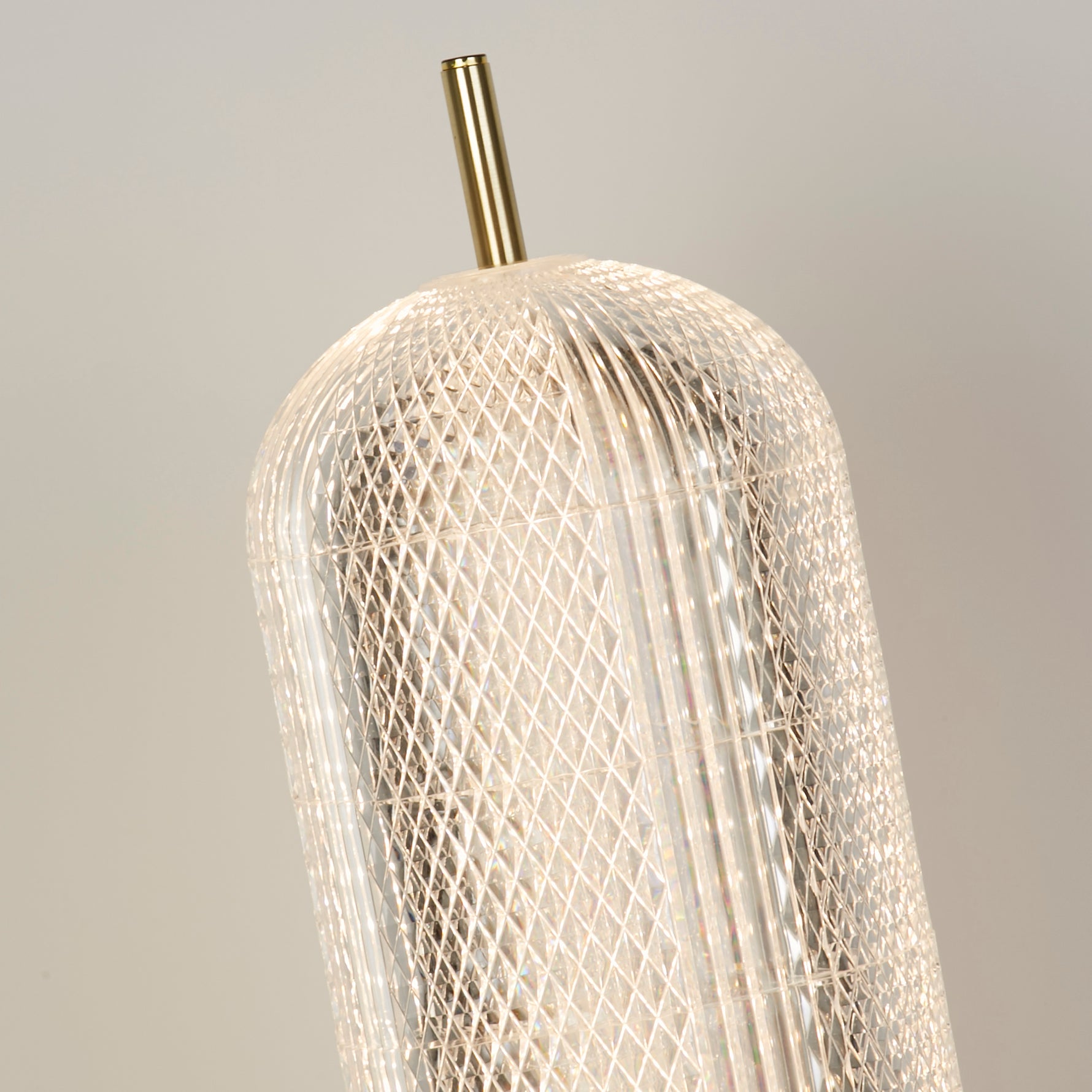 Searchlight Electric Capsule LED Table Lamp, Satin Brass Metal and Acrylic Shade 28805SB