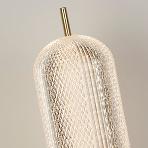 Searchlight Electric Capsule LED Table Lamp, Satin Brass Metal and Acrylic Shade 28805SB