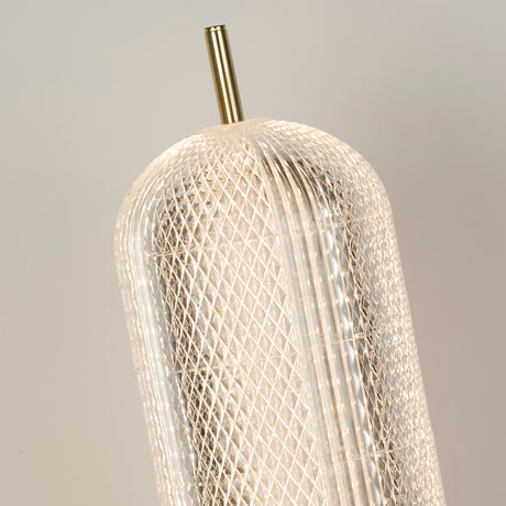 Searchlight Electric Capsule LED Table Lamp, Satin Brass Metal and Acrylic Shade 28805SB